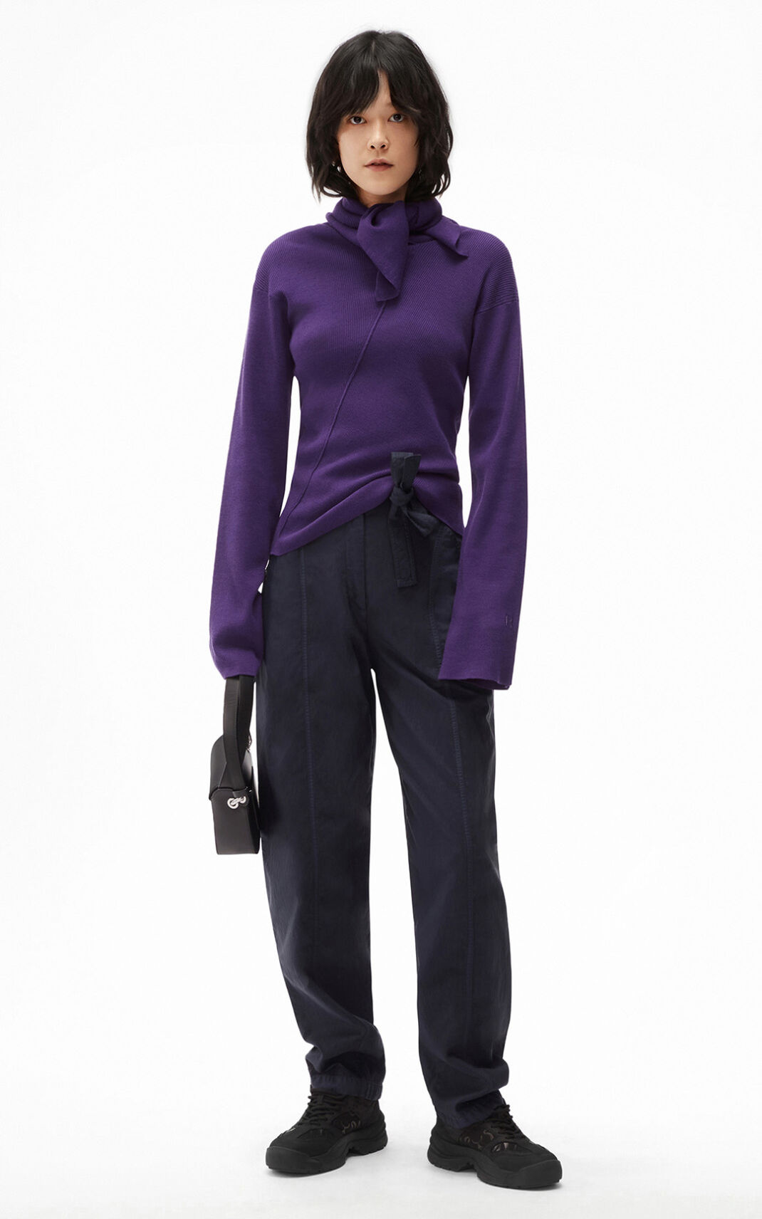 Kenzo Merino wool Jumper Purple For Womens 2419NGITL